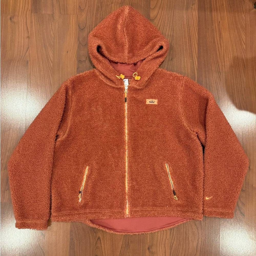 Nike Therma-Fit Teddy Full Zip Hoodie size Large (12-14)